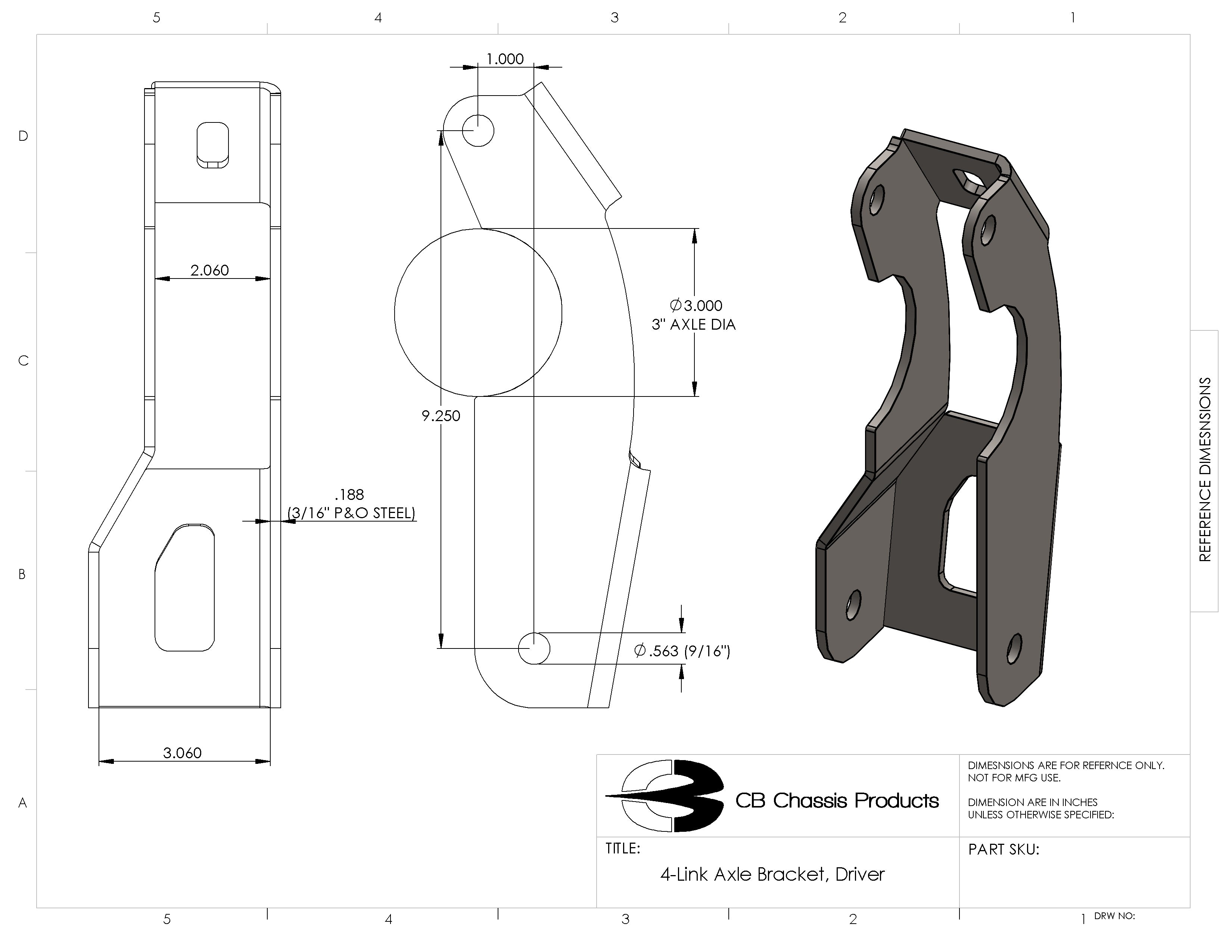 4-Link Axle Bracket, SET